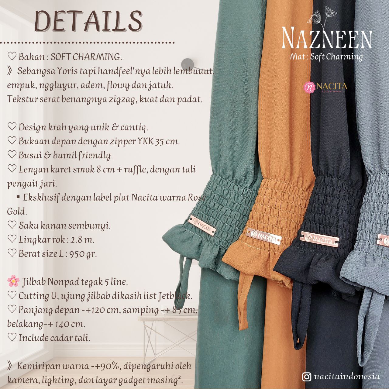 Gamis Set Nazneen by Nacita - Gambar 5