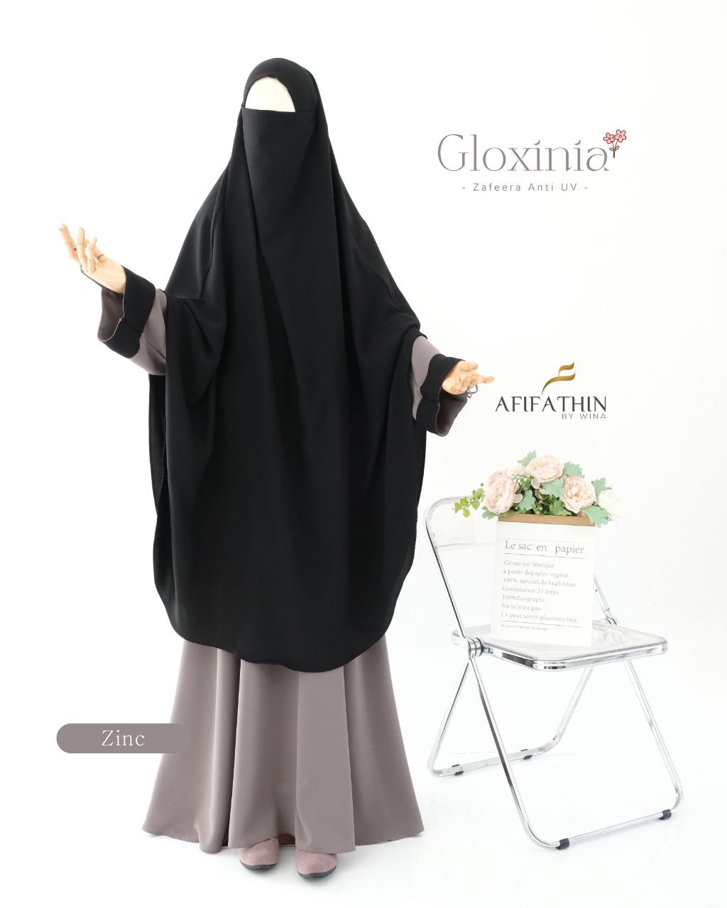 Gamis Set Gloxinia by Afifathin - Gambar 5