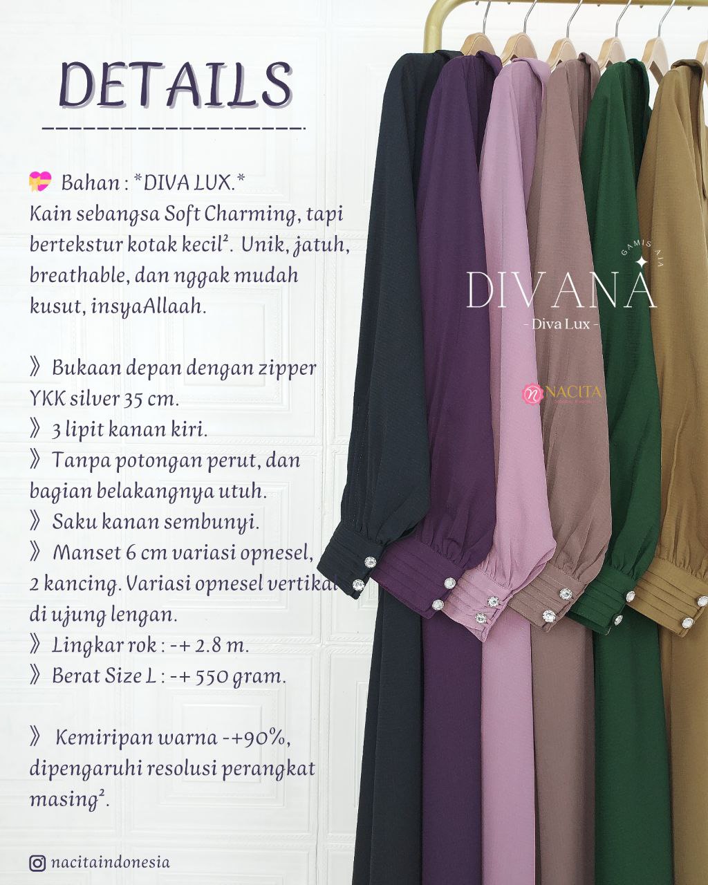 Gamis Divana by Nacita - Gambar 5