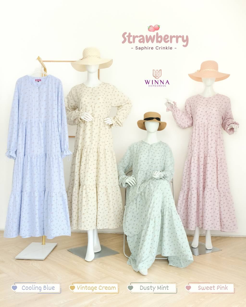 Homedress Strawberry by Winna