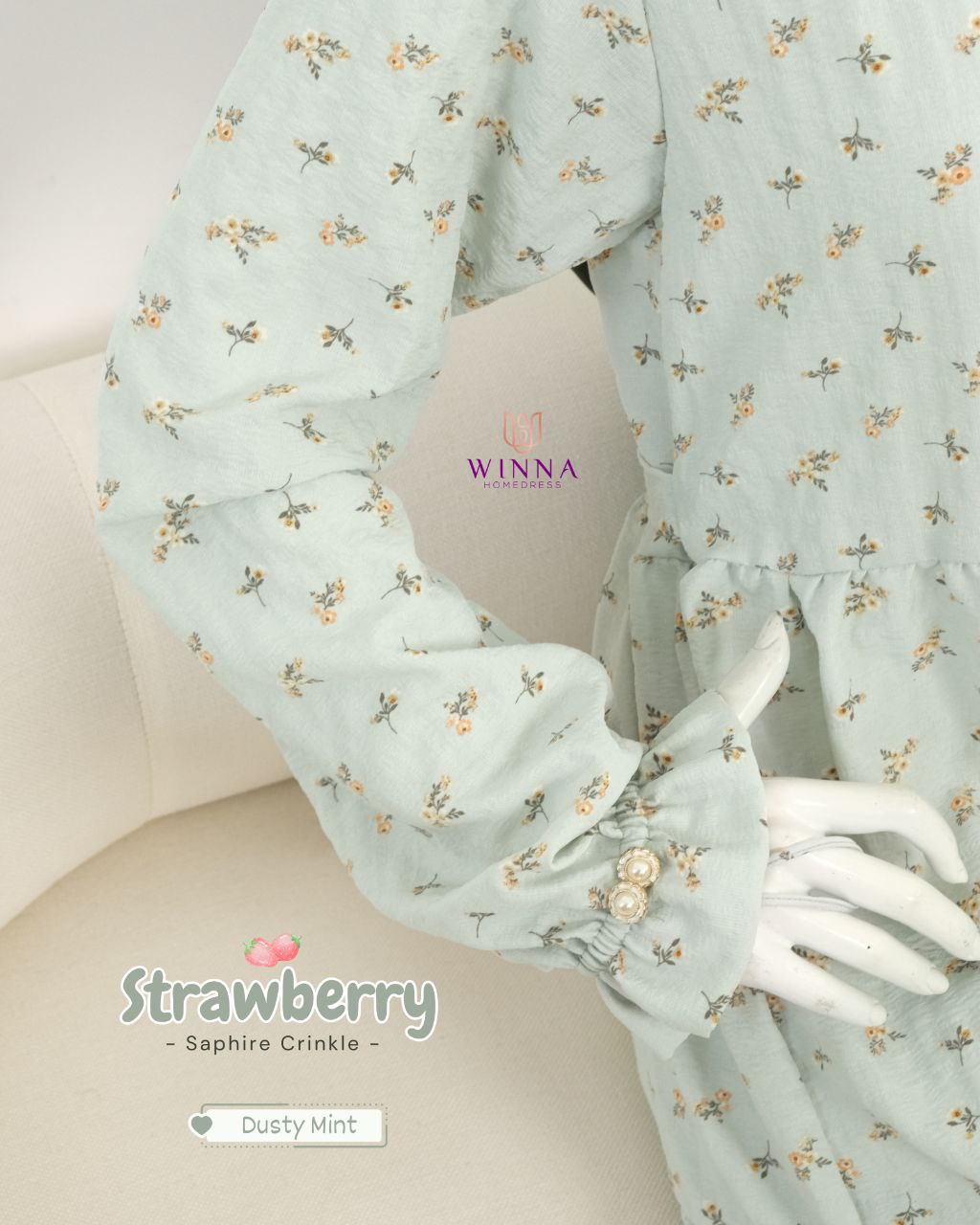 Homedress Strawberry by Winna - Gambar 4